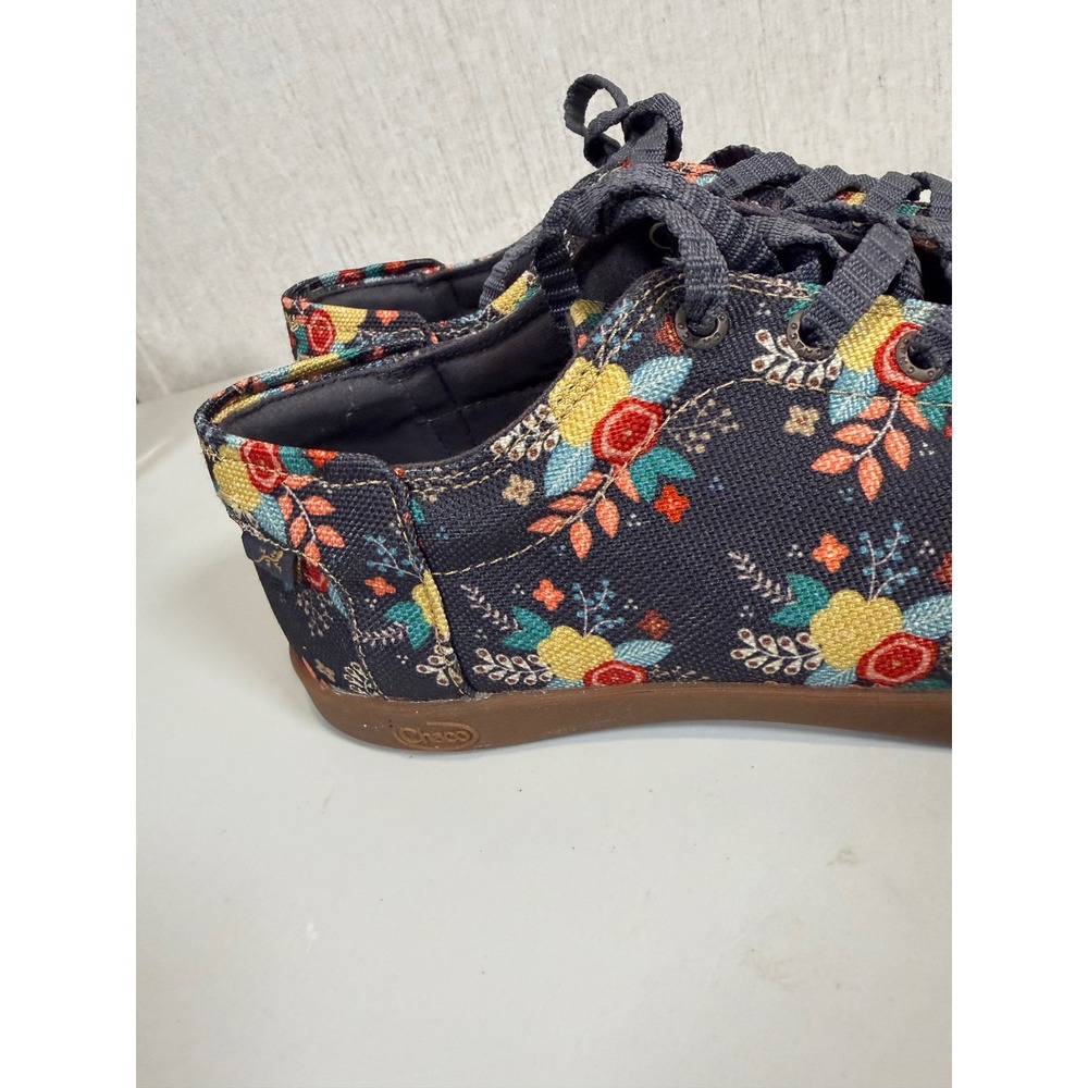 Women's Chaco Blue Ionia Floral Canvas Lace up Shoes size 7.5 - Picture 13 of 13